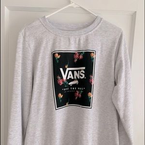 💕Vans flowery crew neck sweatshirt NEVER WORN💕